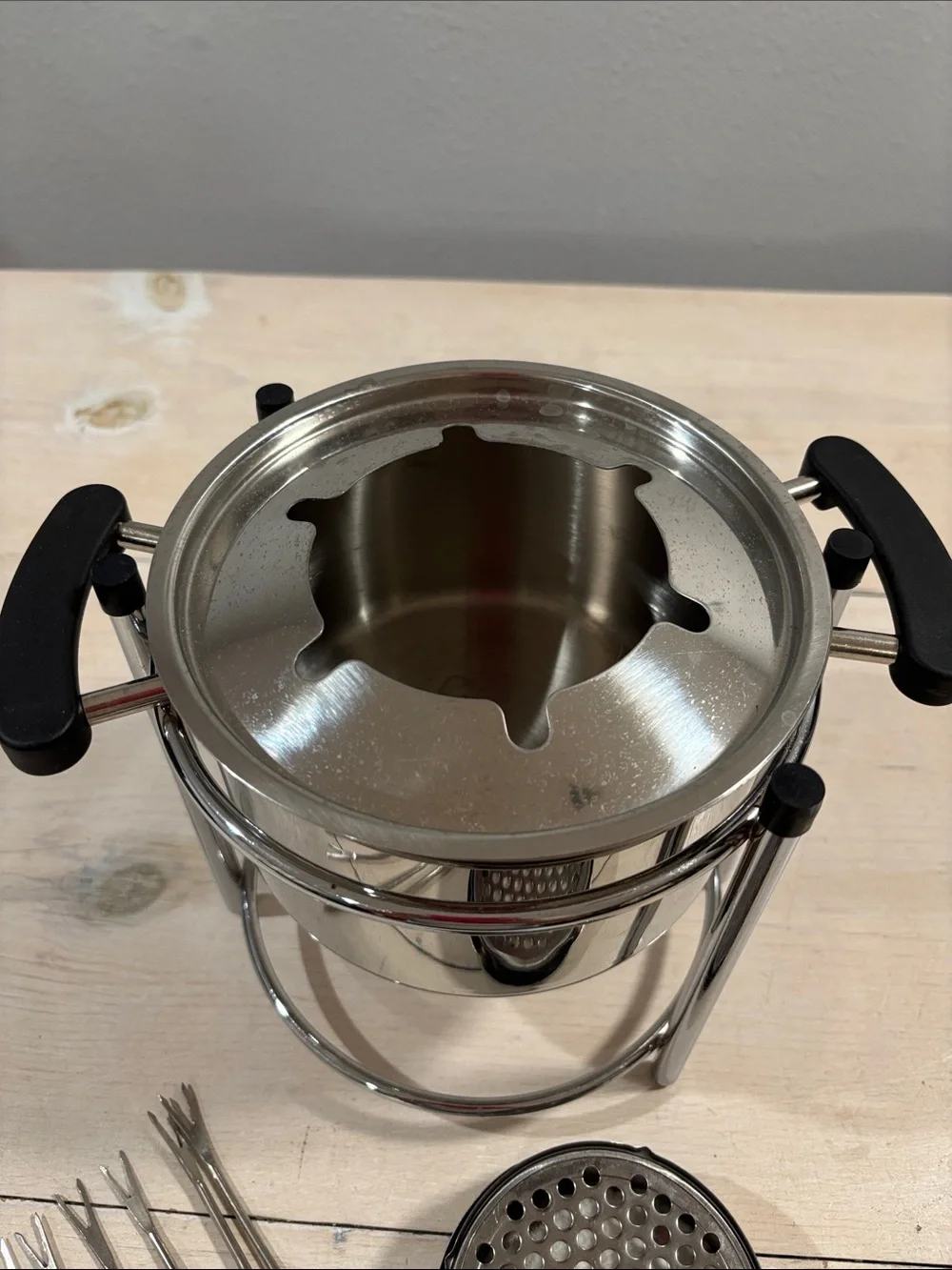 Stainless Steel Fondue Set - 6 Skewers